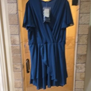 Elegant Blue Women's Dress